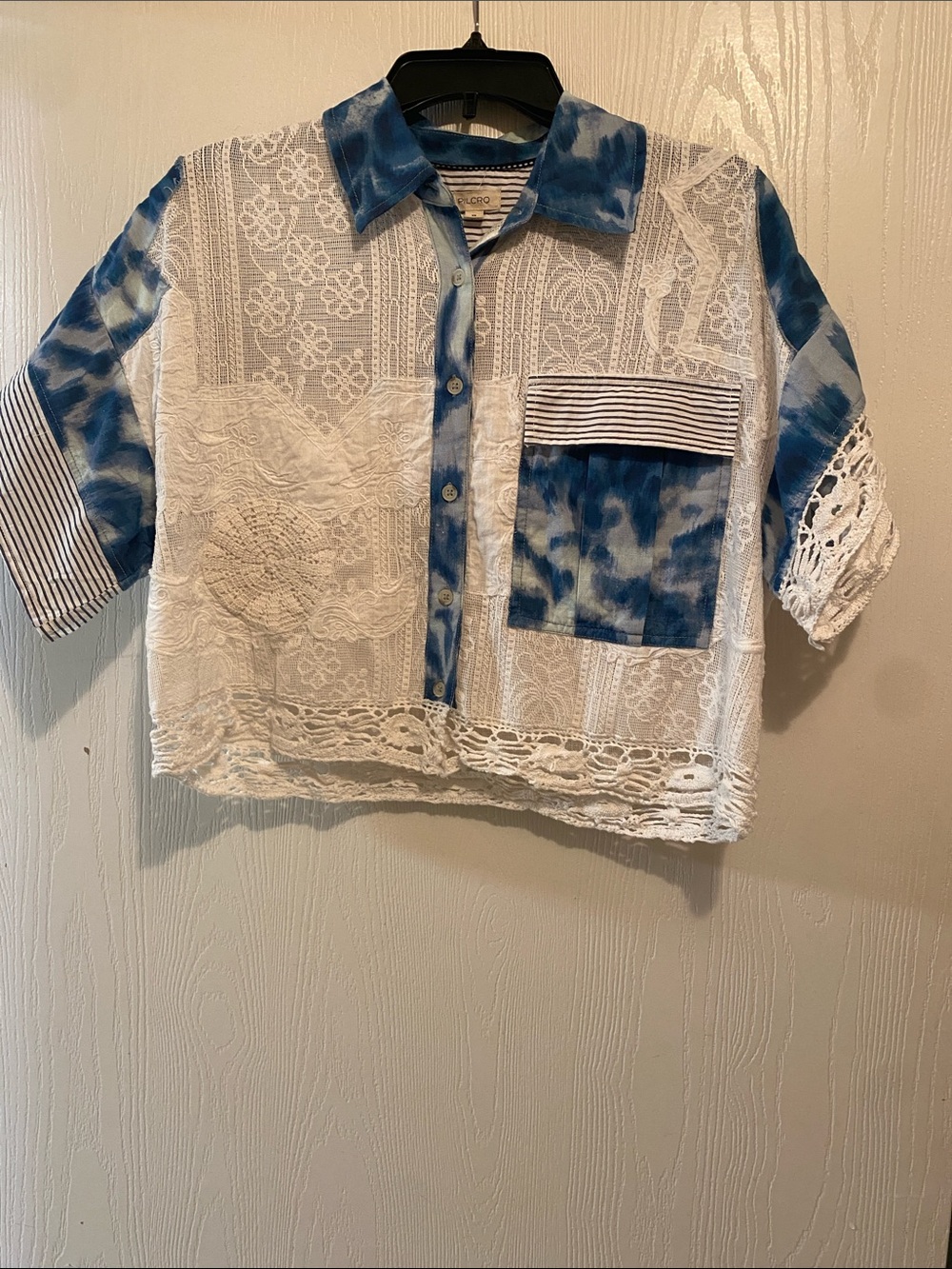 Anthropologie Pilcro Patchwork Cabana Shirt